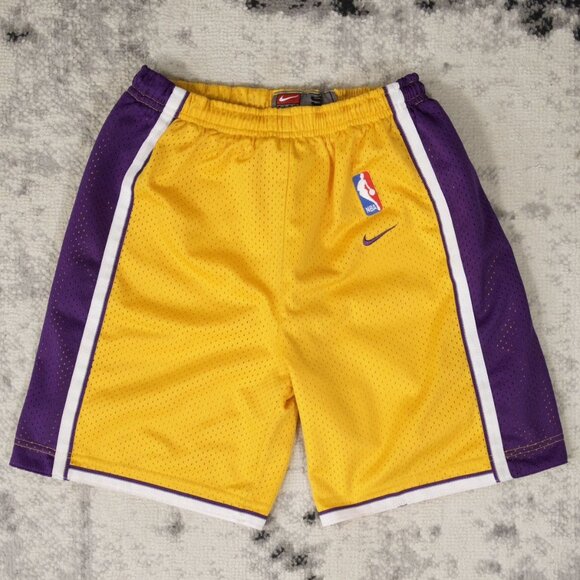 Rare Vintage 90s Los Angeles Lakers Basketball Shorts - Picture 1 of 6